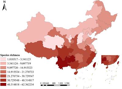 Liverwort diversity in China: spatial and taxonomic patterns on species richness